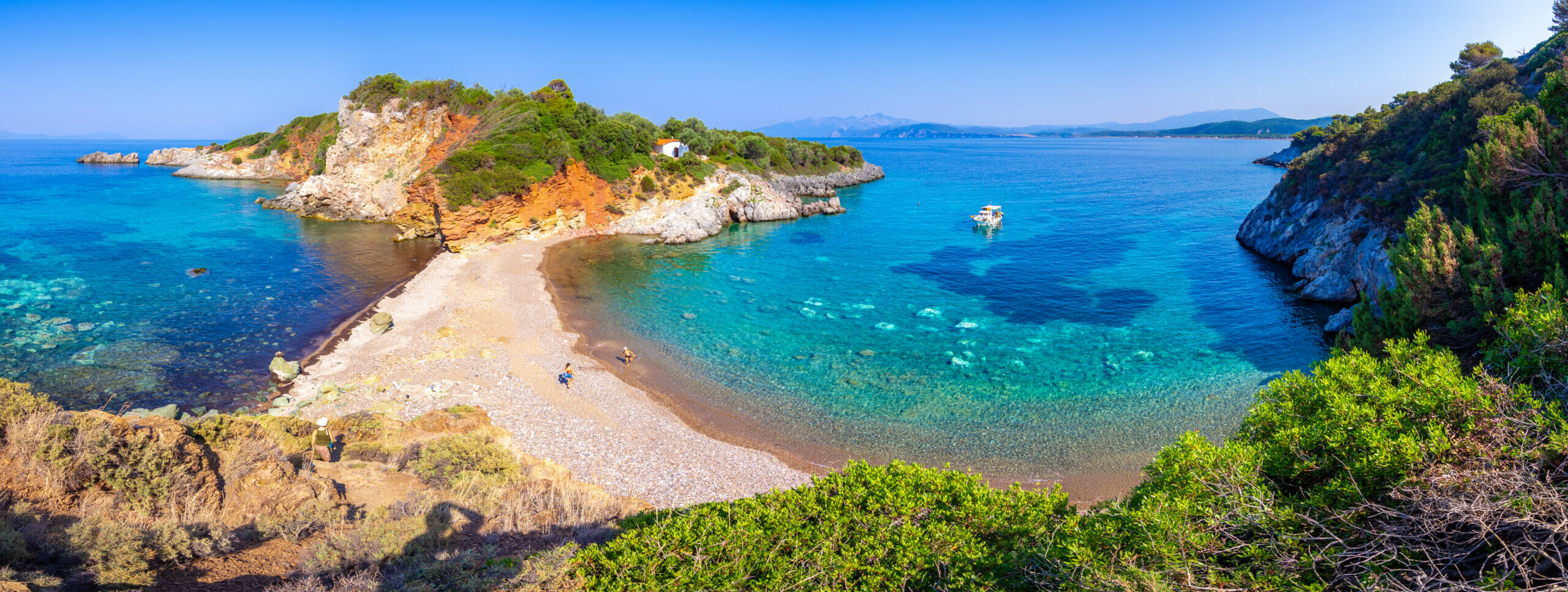 The twin beach of lovers in Evia