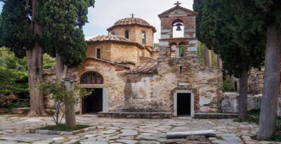 Attica: Caesariani Monastery, one of the most beautiful byzantine temple