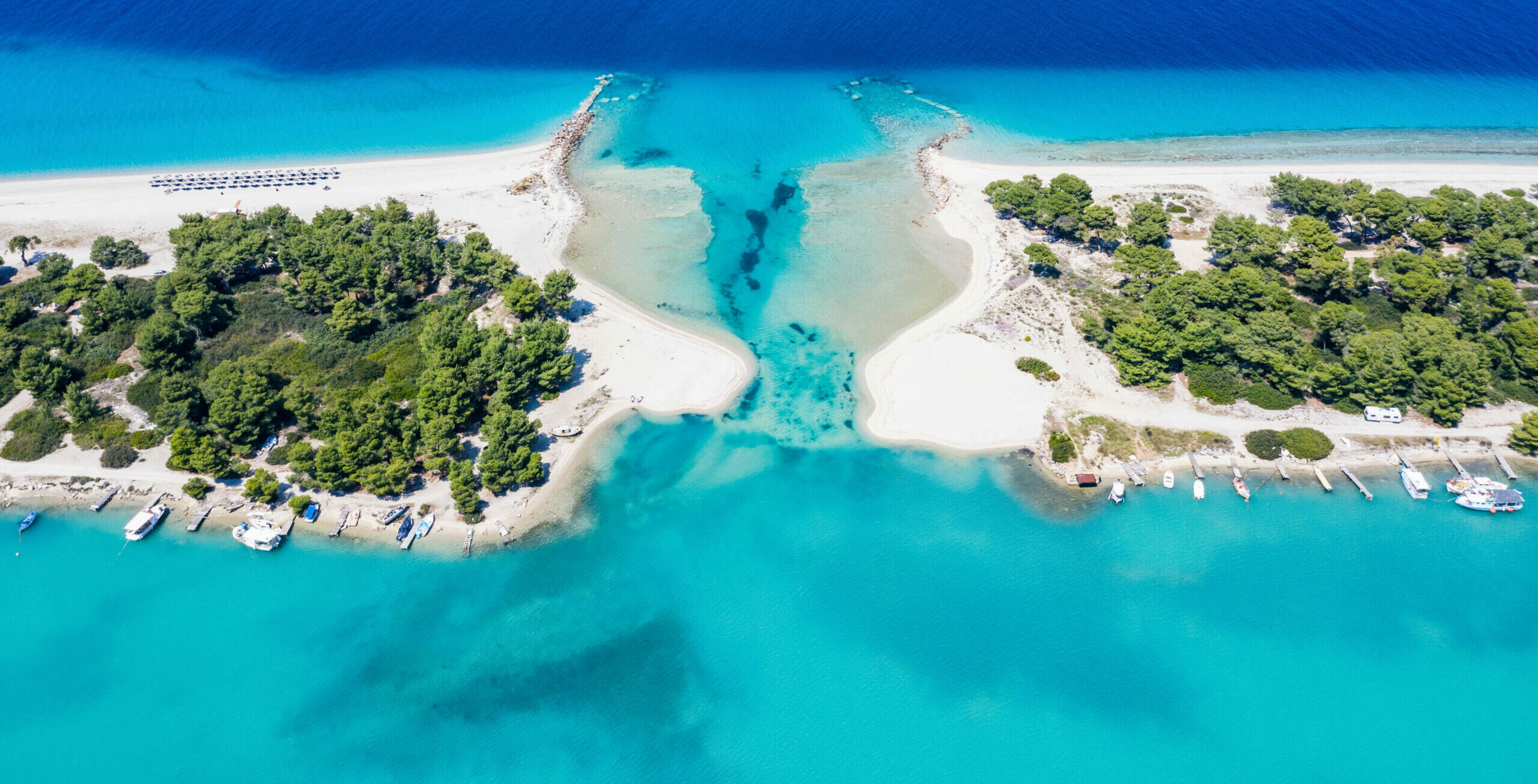 Glarokavos: The blue lake of Chalkidiki